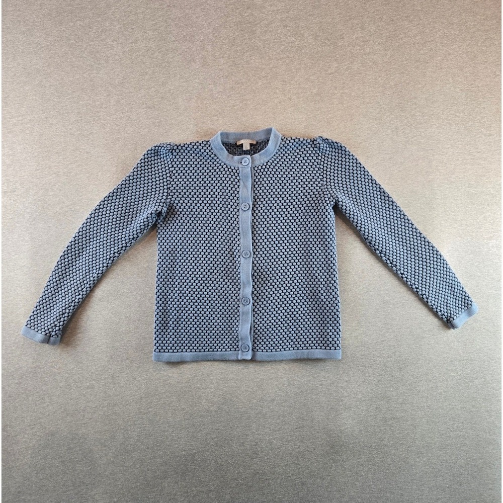 COS Blue and Navy Textured Knit Cardigan